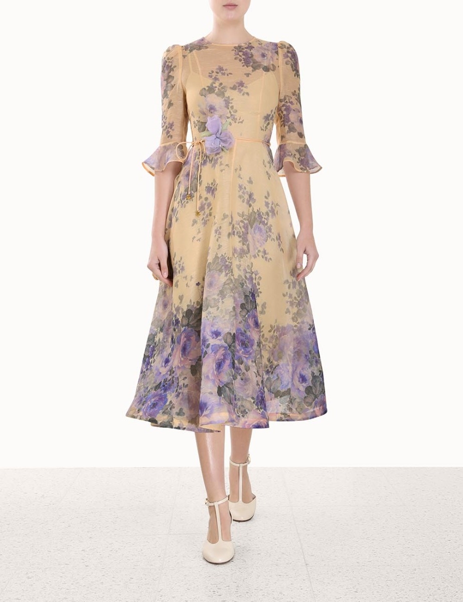 Lyrical Flare Sleeve Midi