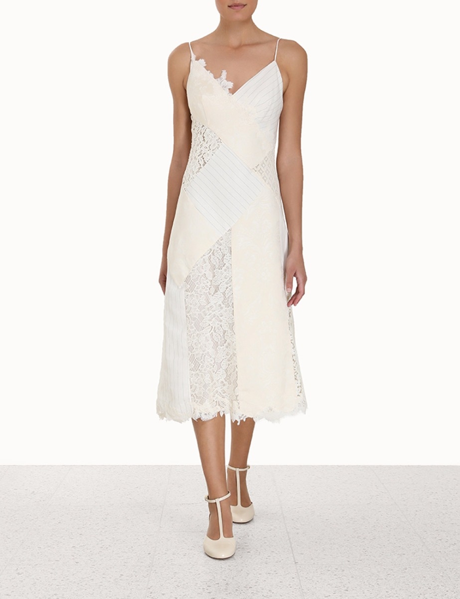 Luminosity Patch Lace Dress
