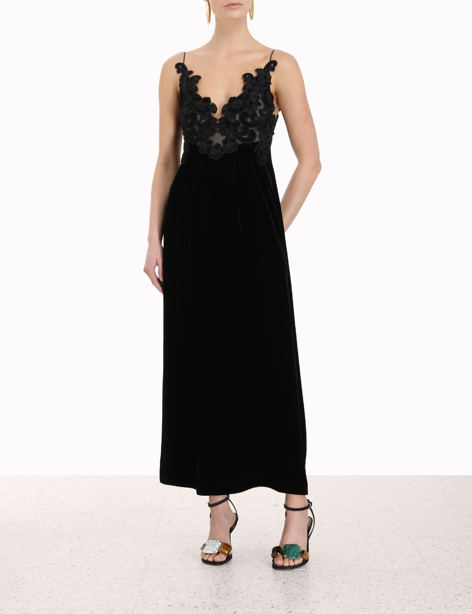 Sensory Velvet Slip Dress