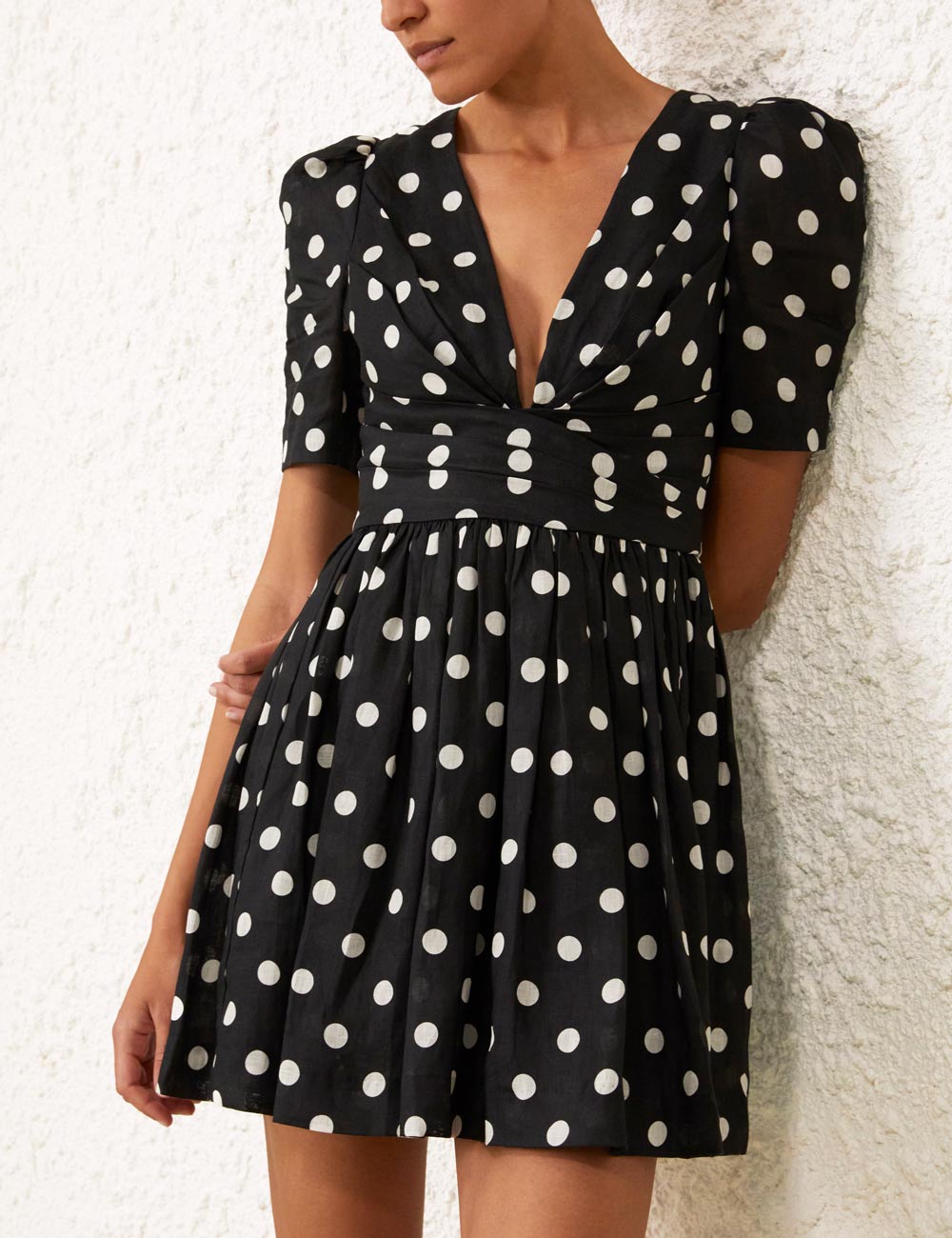 V Neck Mini Dress