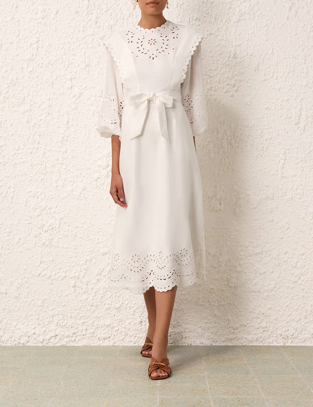 Junie Embroidered Midi Dress