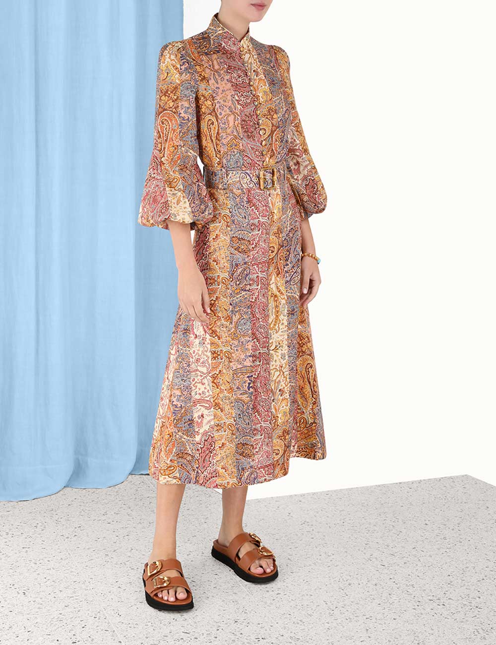Luminosity A-line Midi Skirt