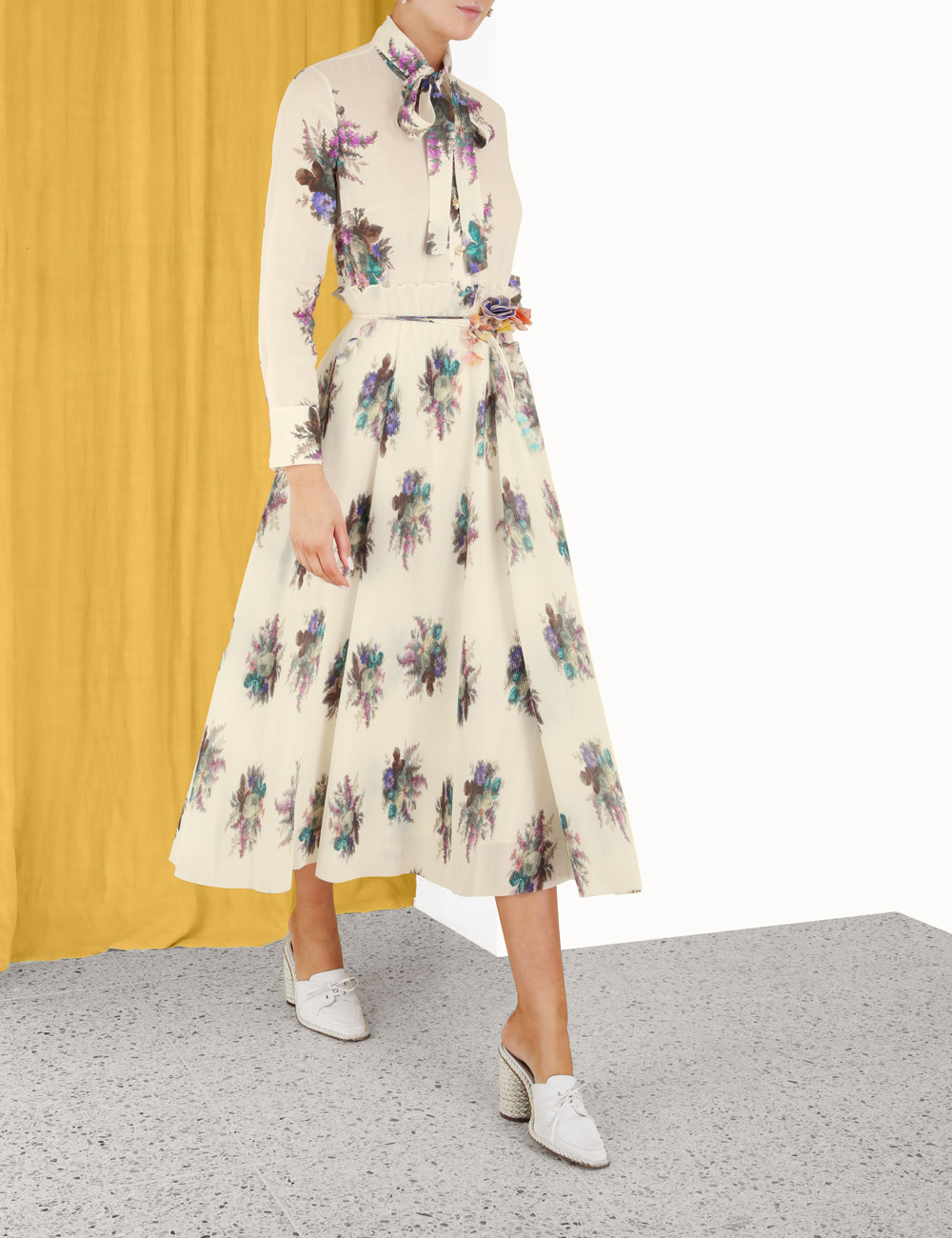 Pleated Midi Skirt