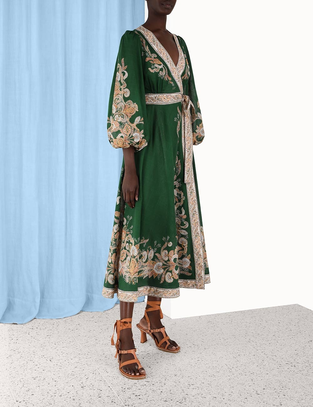 Devi Wrap Midi Dress