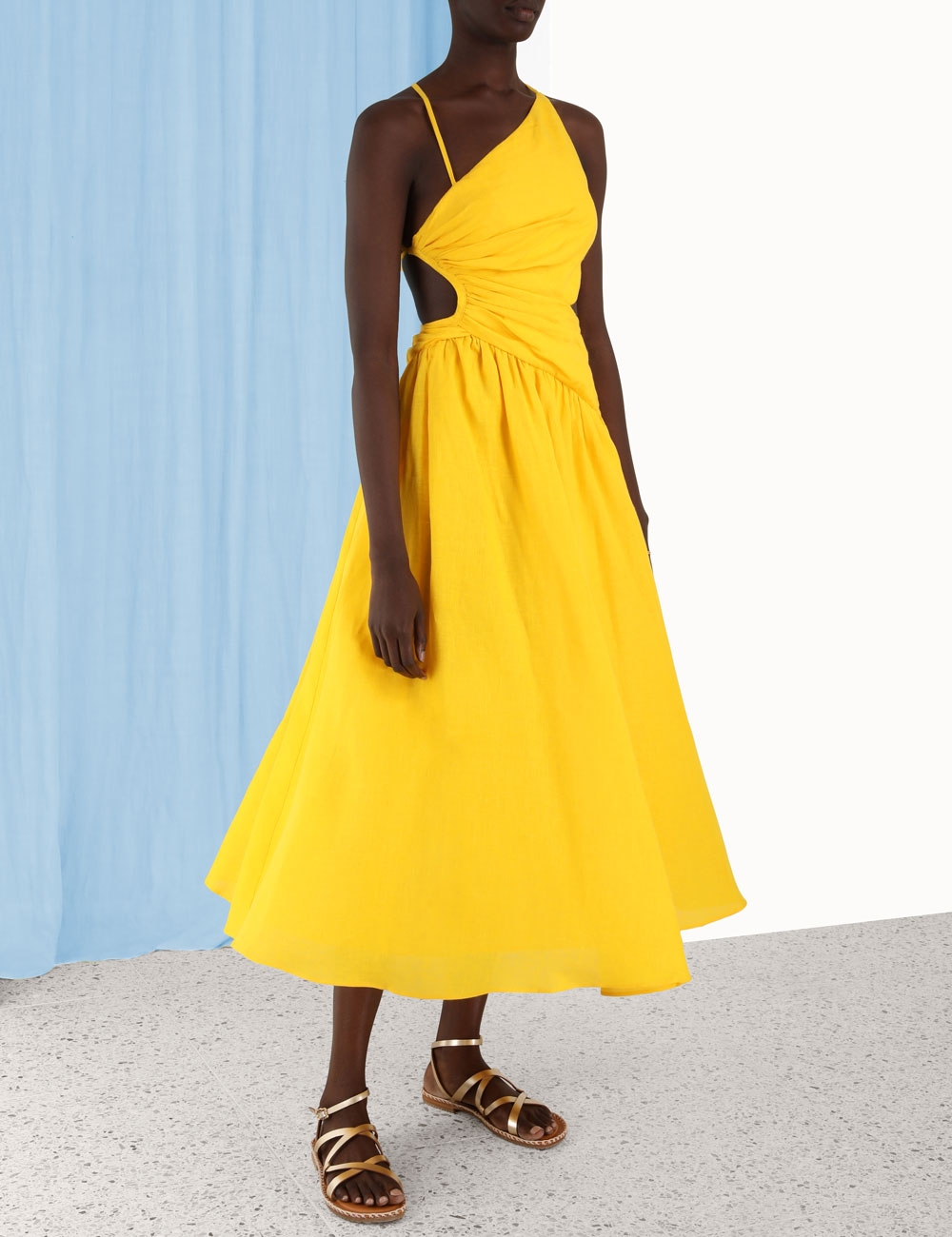 Ginger Asymmetric Midi Dress