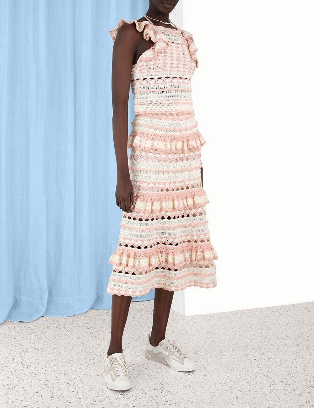 Clover Crochet Midi Skirt