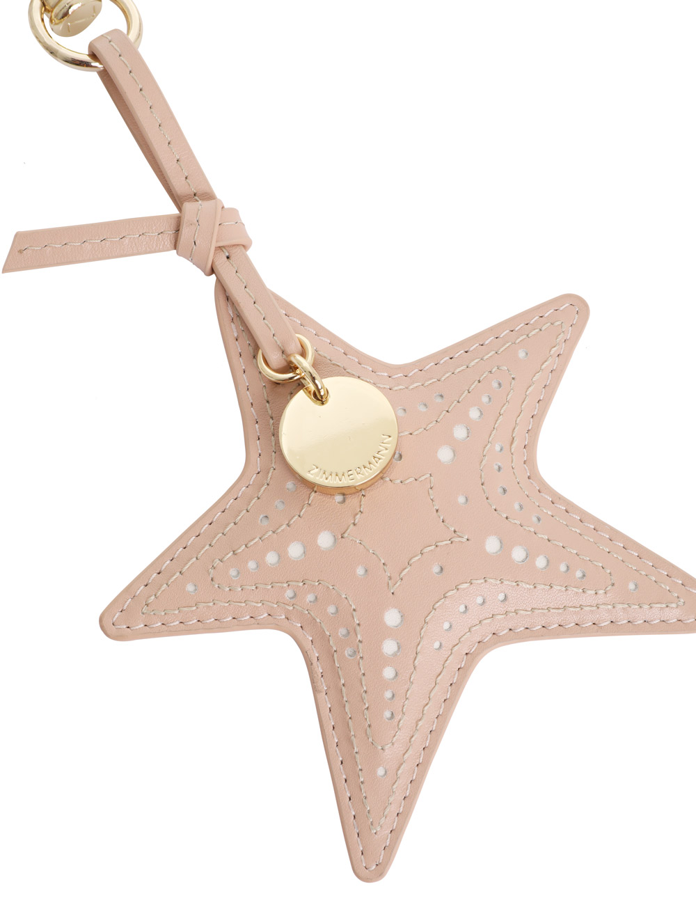 Leather Starfish Key Charm