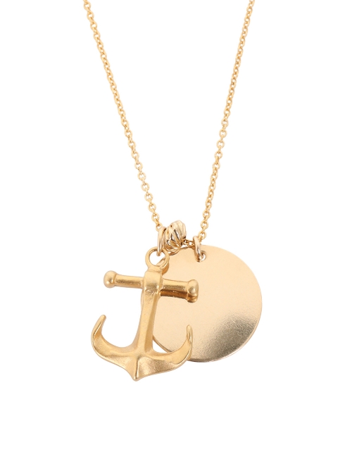 Anchor and Disc Necklace 
