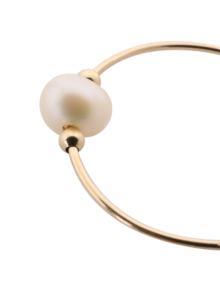 Small Hoop Pearl Earrings
