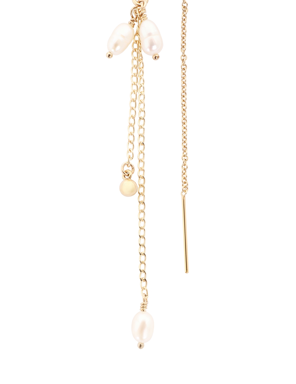 Pearl Thread Through Earrings