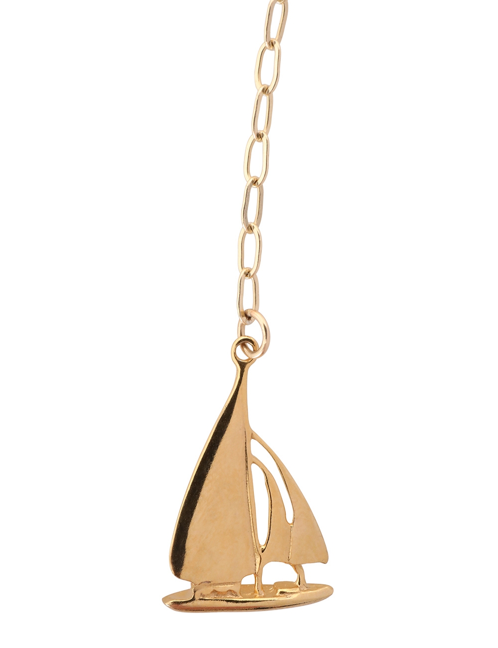 Chain and Boat Charm Necklace