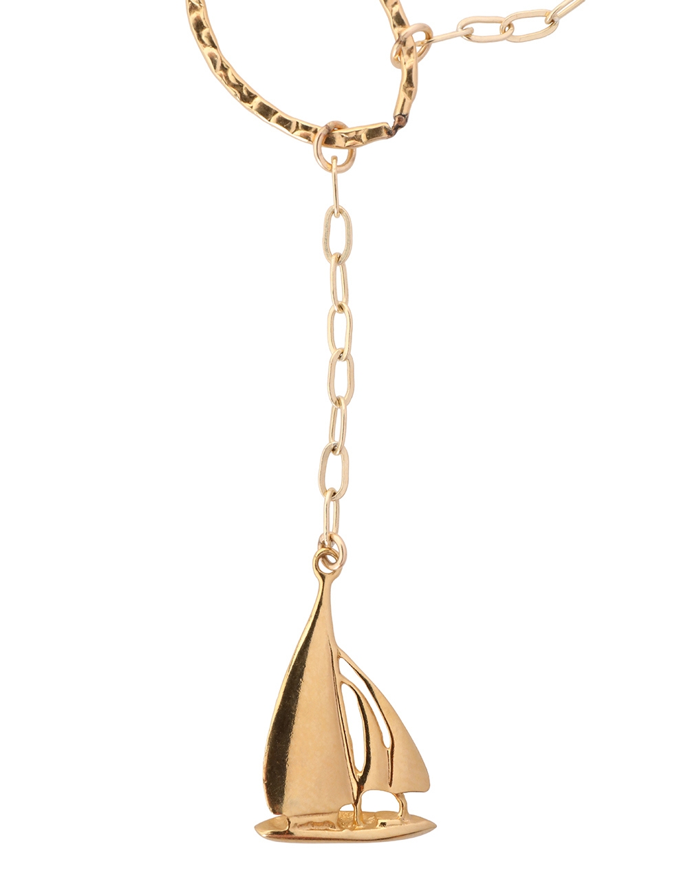 Chain and Boat Charm Bracelet