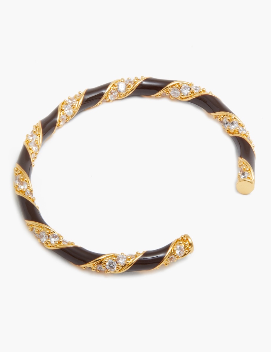 Candy Stripe Pave Cuff