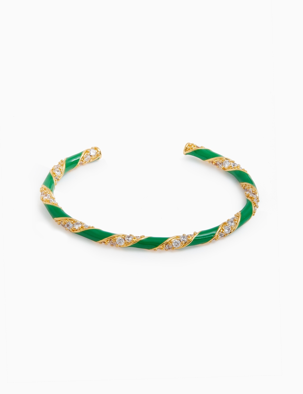 Candy Stripe Pave Cuff