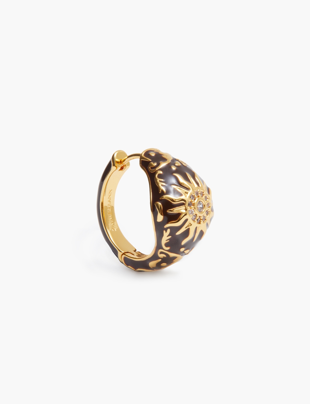Enamel Signet Earring