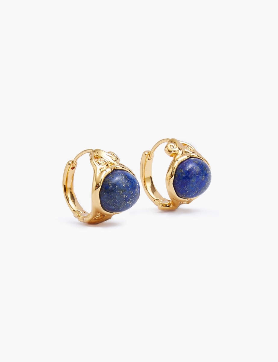 Stone Signet Earrings