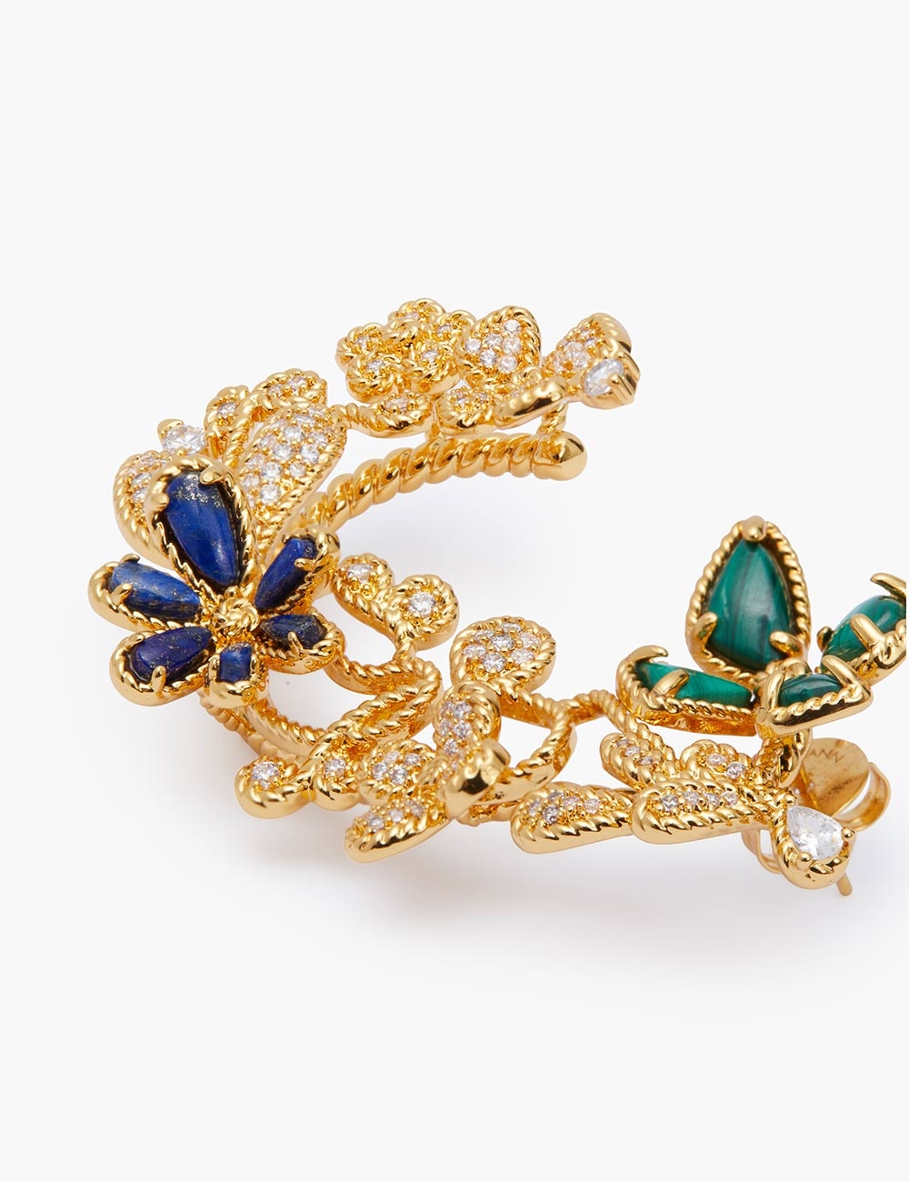 Twisted Wire Flower Ear Cuff
