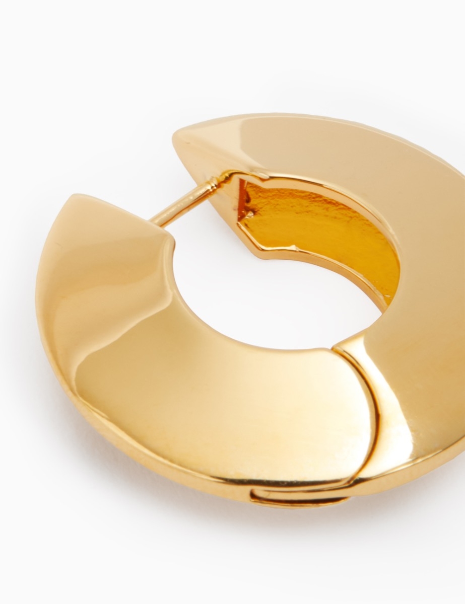Triangle Section Hoop Earrings