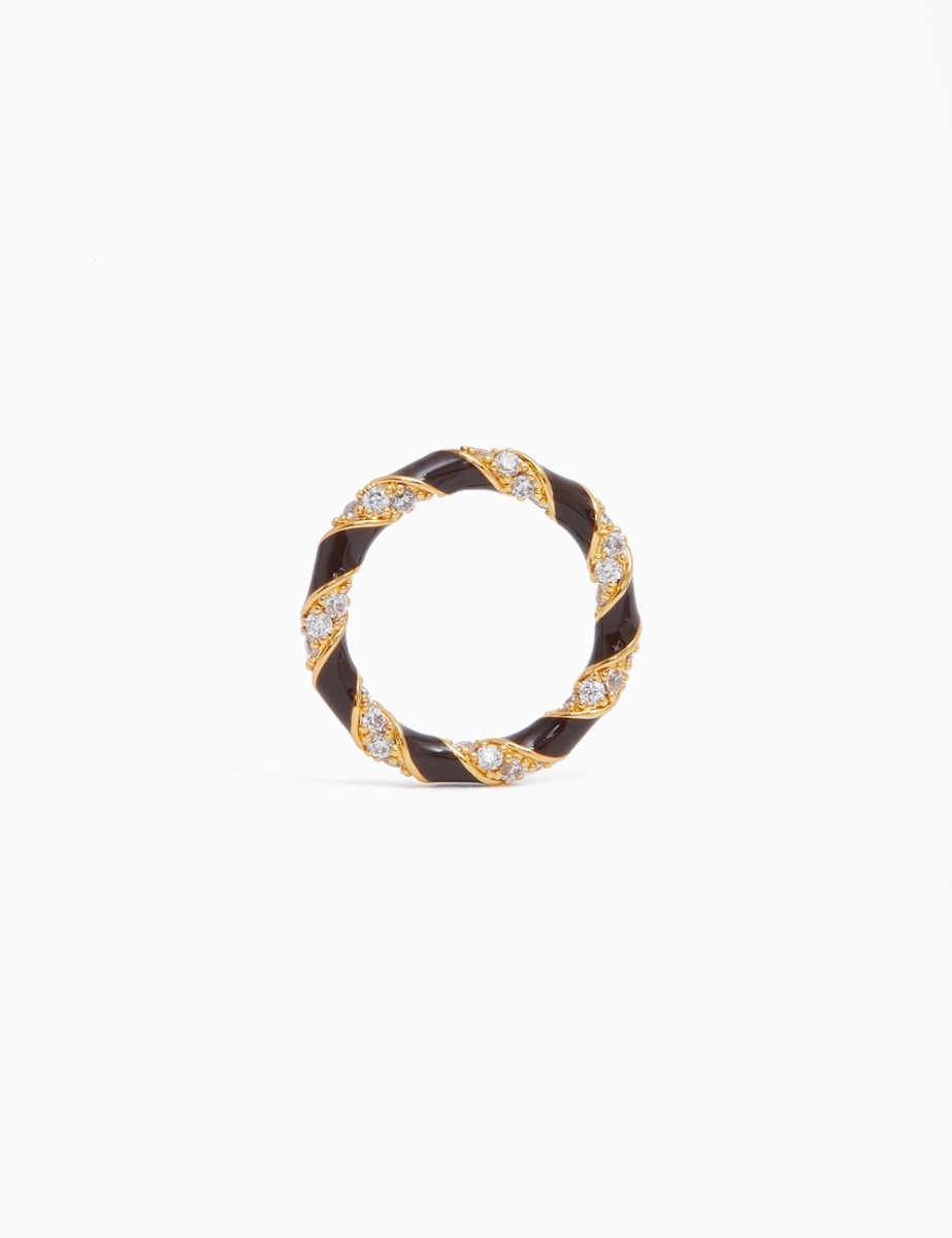 Candy Stripe Pave Ring