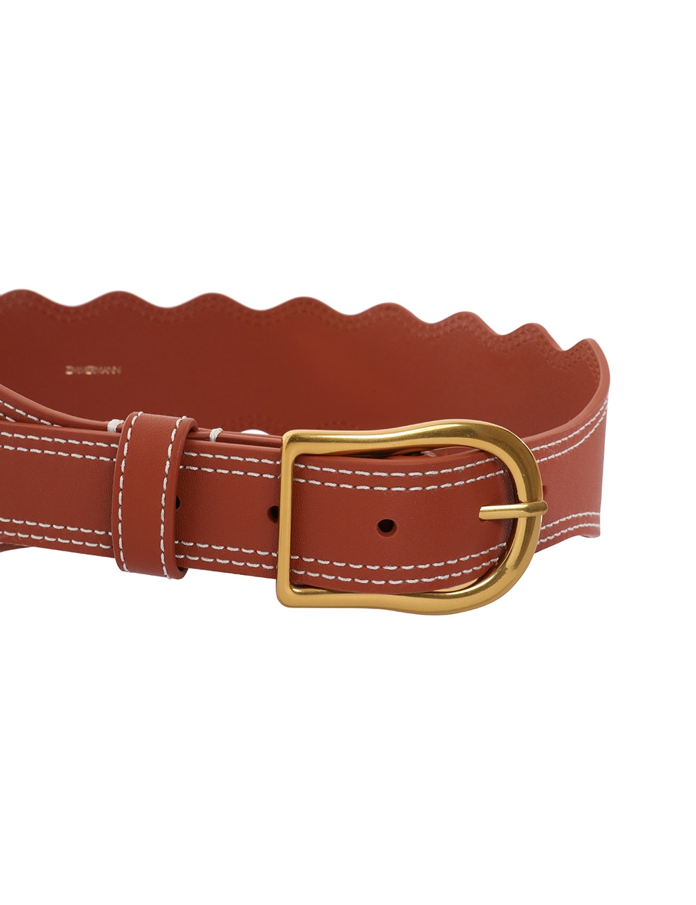 Wave Leather Waist Belt