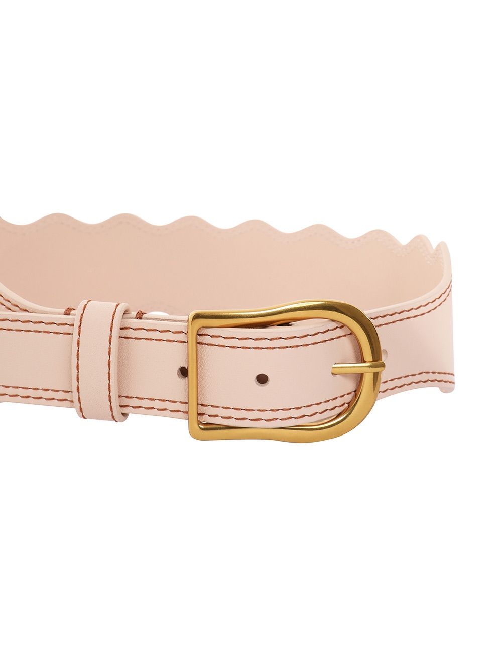 Wave Leather Waist Belt