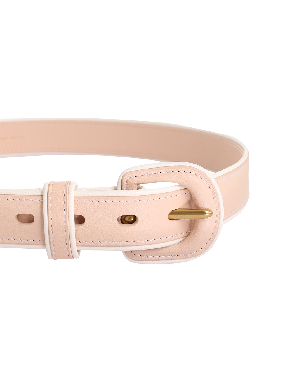 Contrast Leather Jean Belt