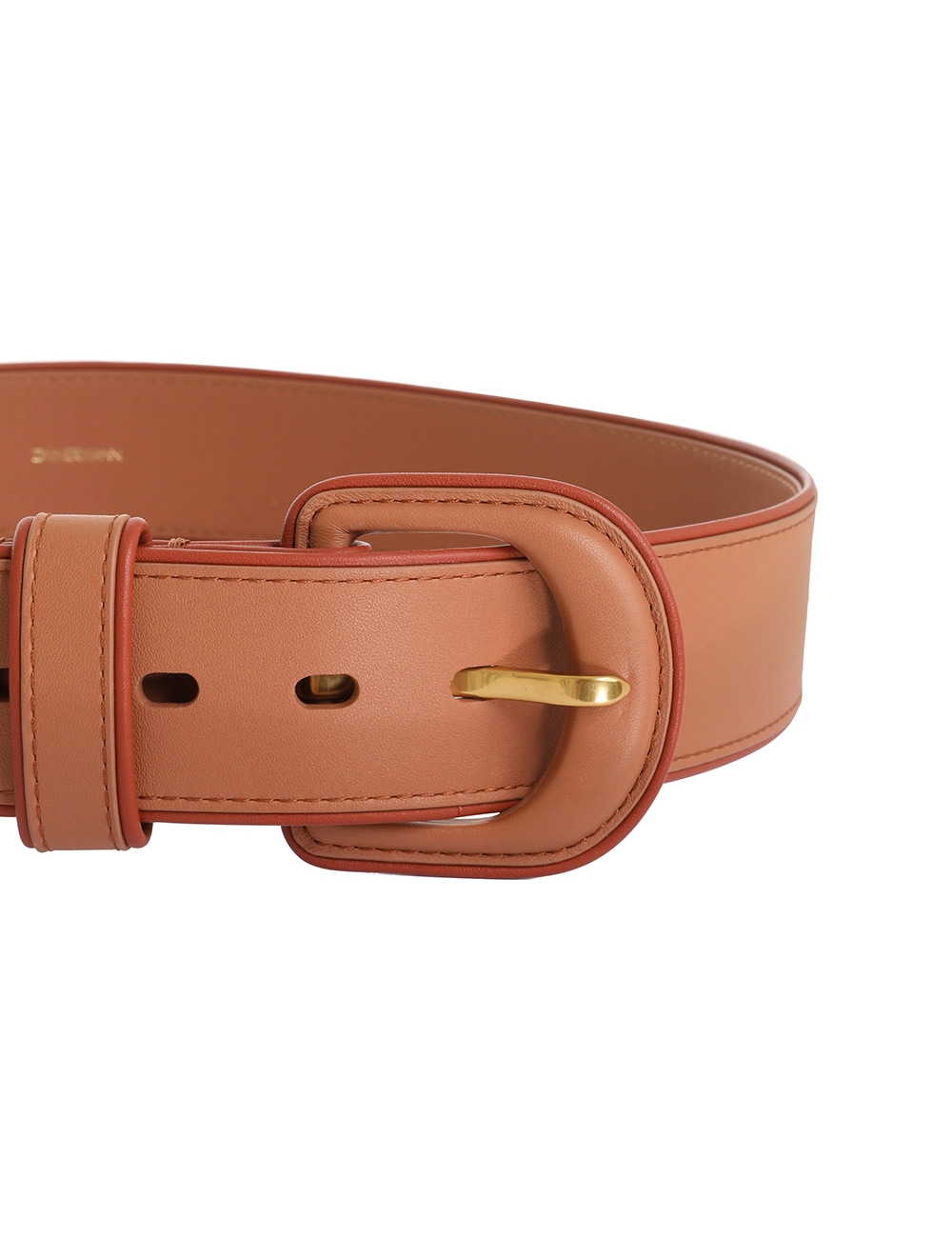 Contrast Leather Waist Belt