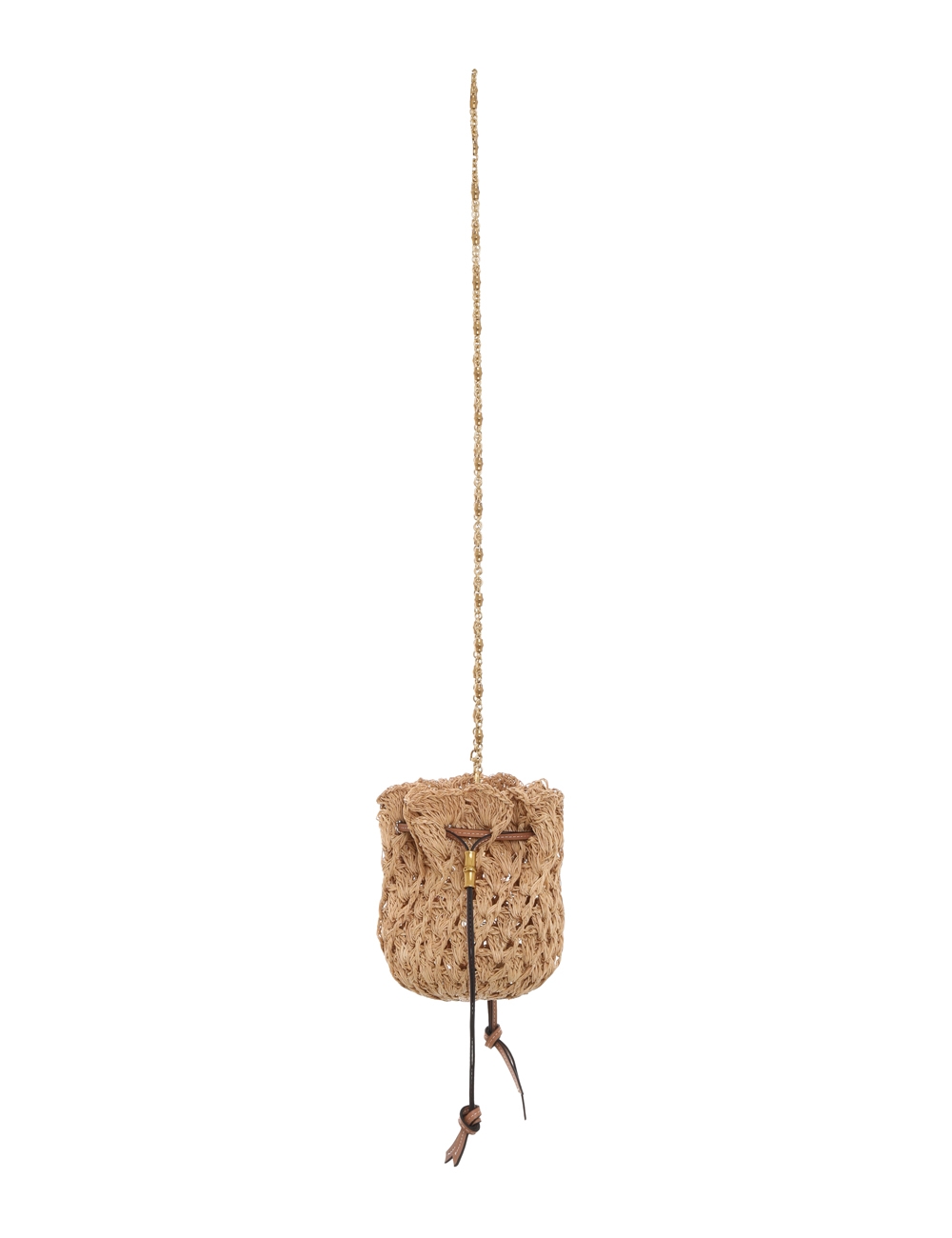 Raffia Drawstring Pouch