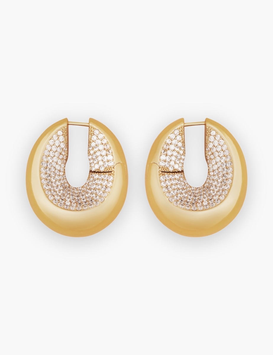 Carved Pave Hoops
