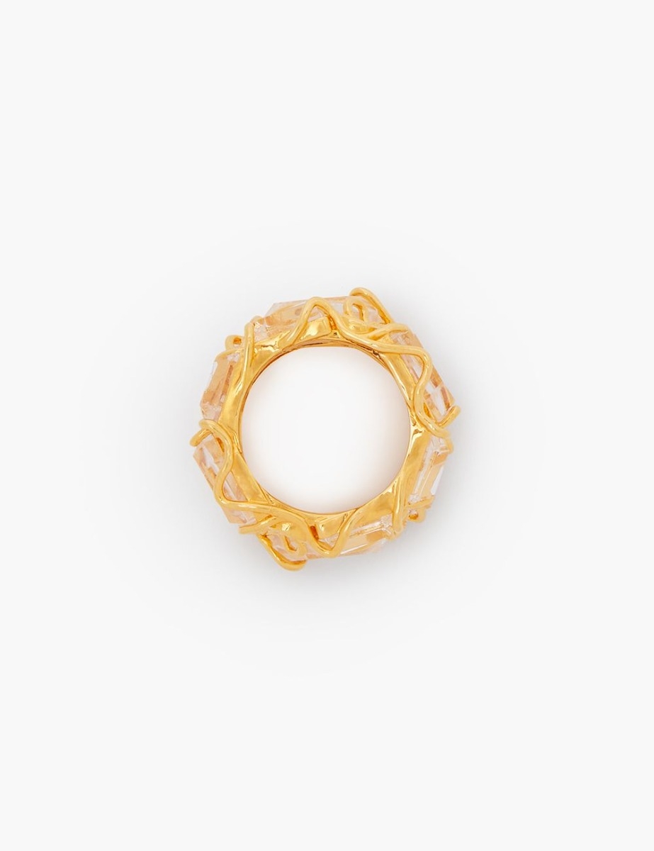 Crystal Swirl Ring