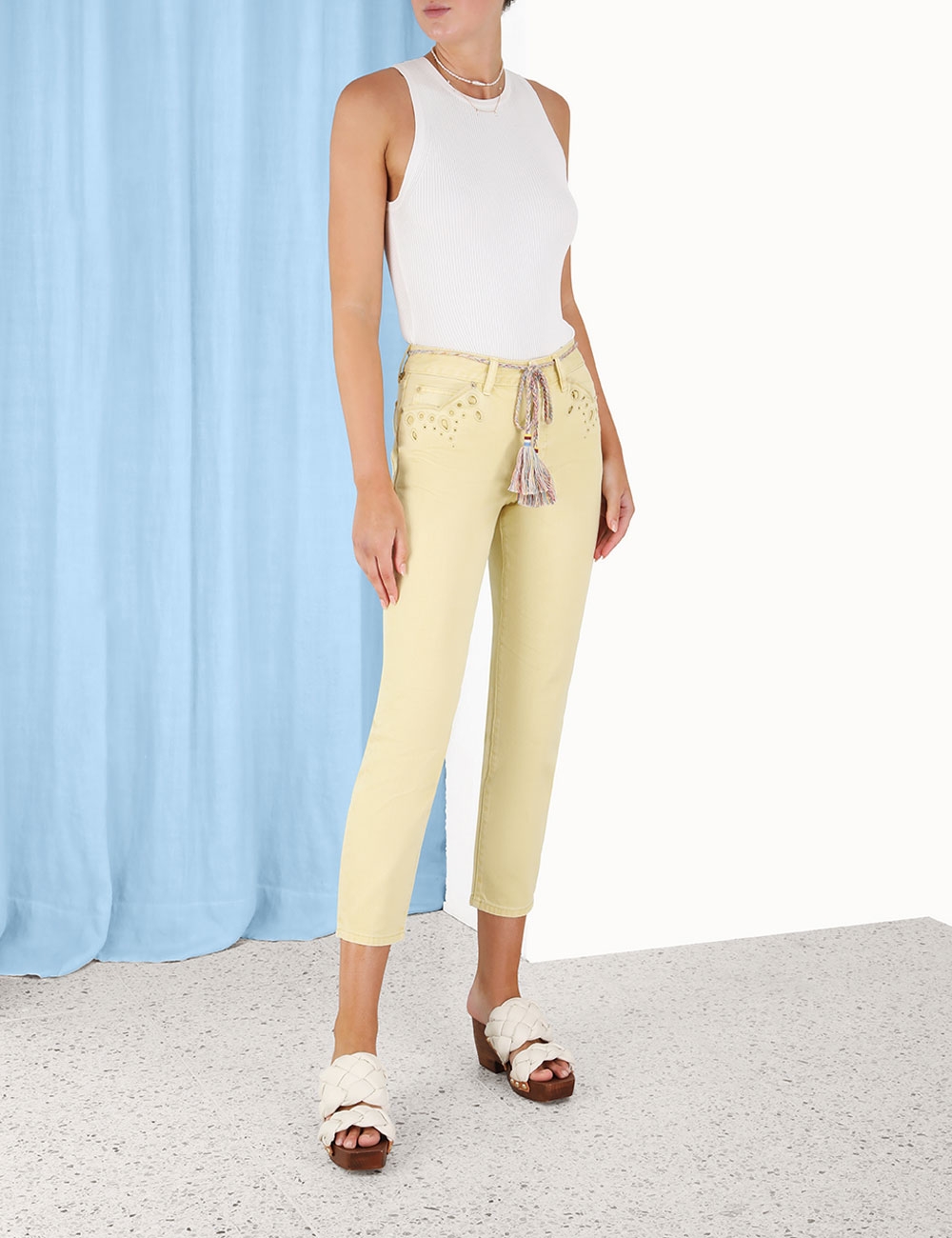 Clover Scallop Stovepipe Jean