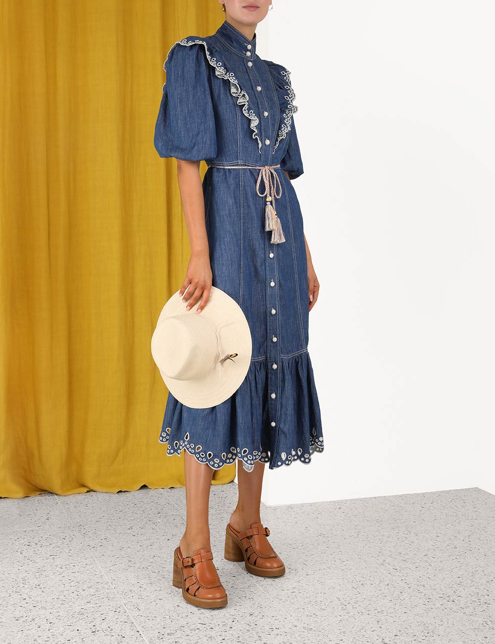 Laurel Scallop Midi Dress