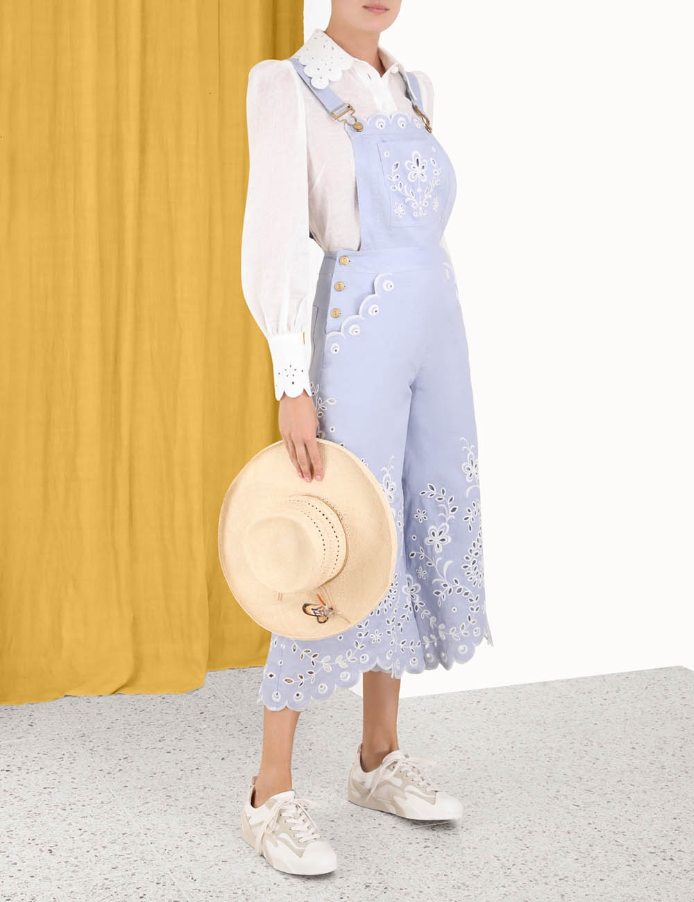 Clover Embroidered Overall