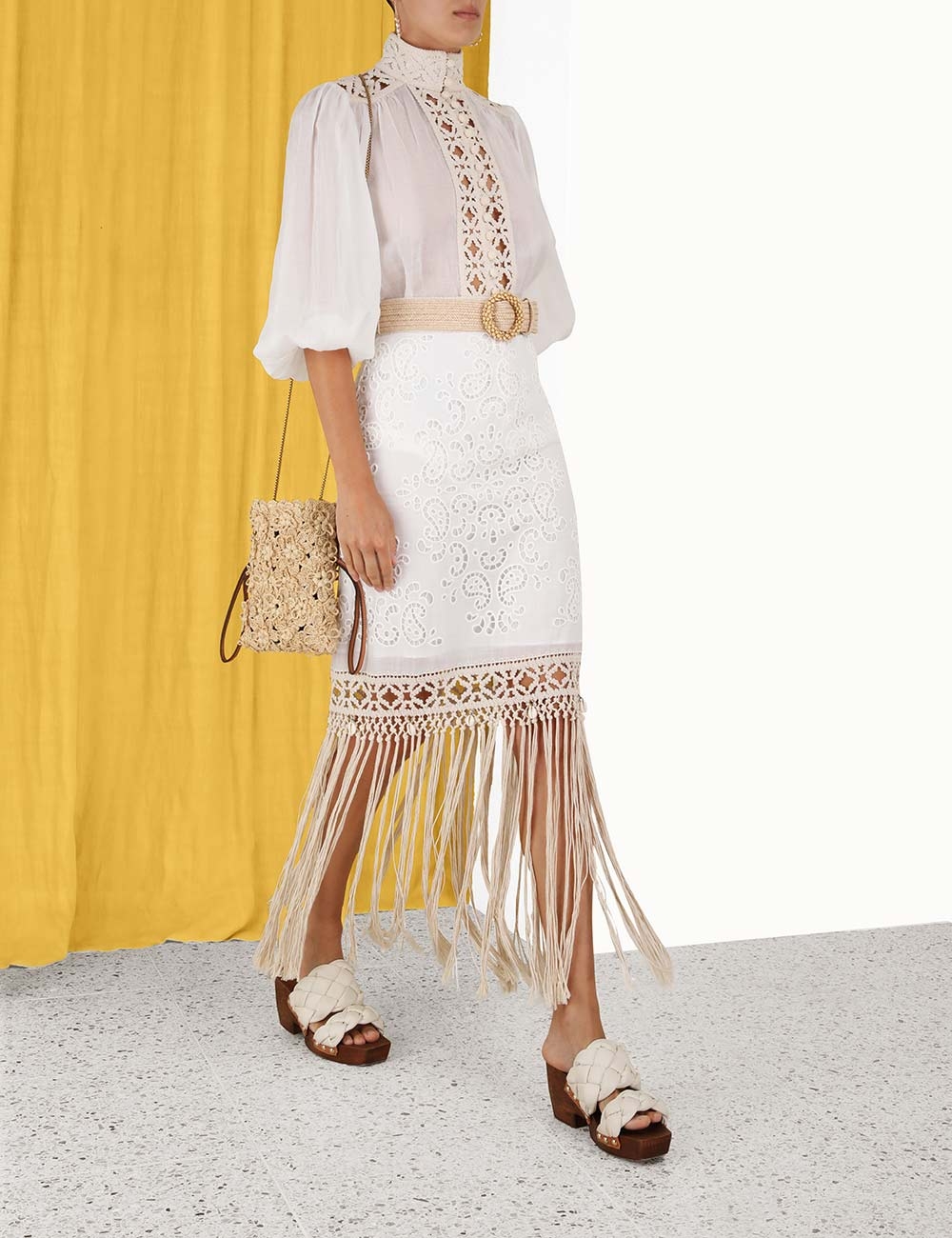 Vitali Lace Yoke Blouse