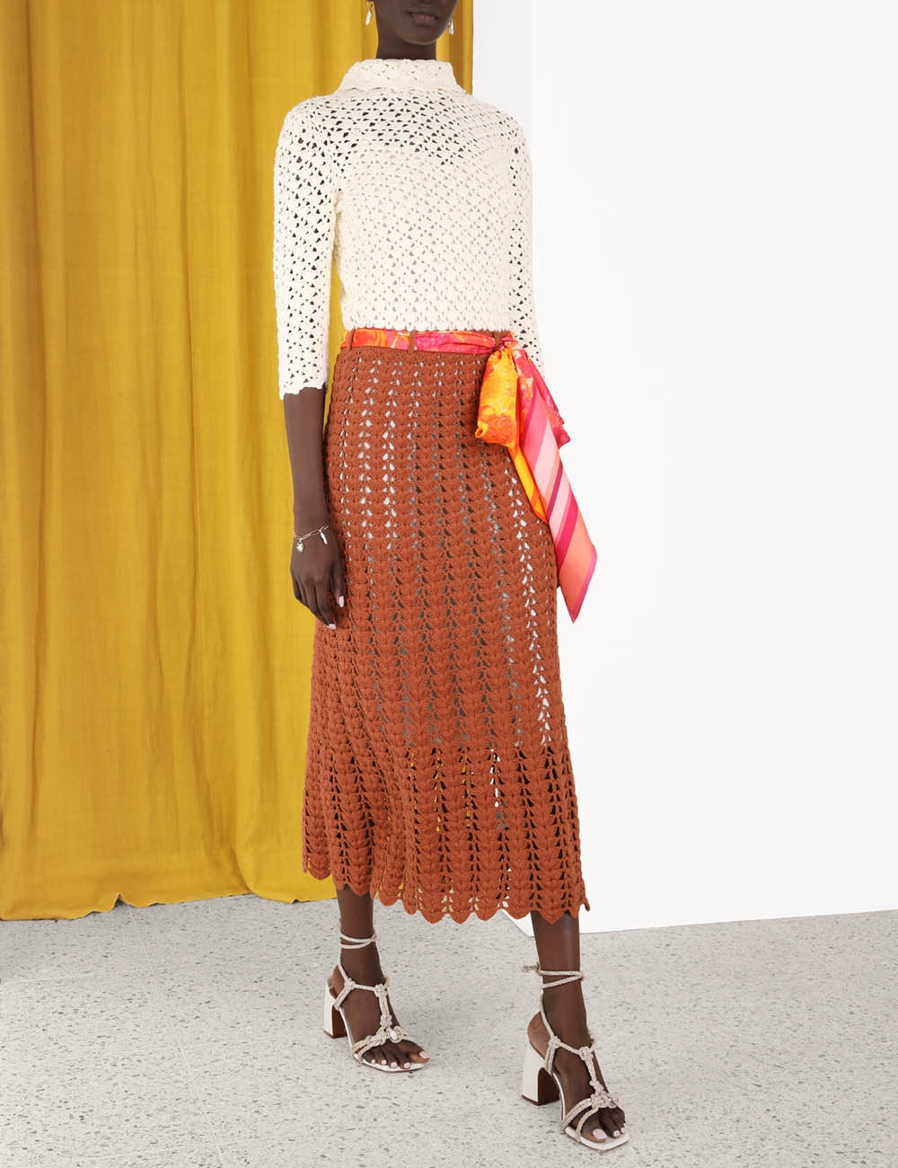 High Tide Crochet Midi Dress