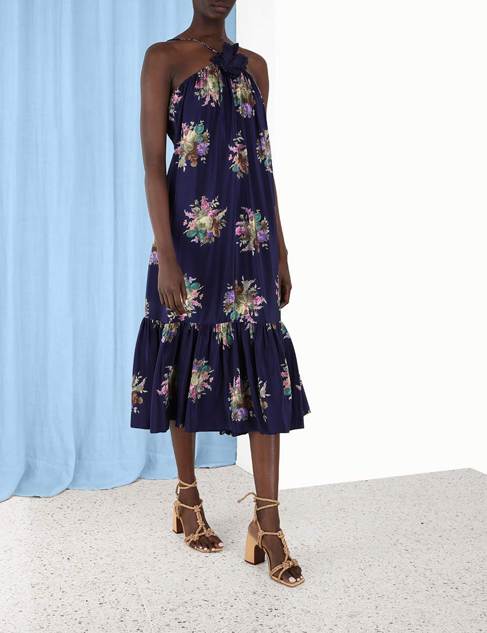 Halter Neck Midi Dress