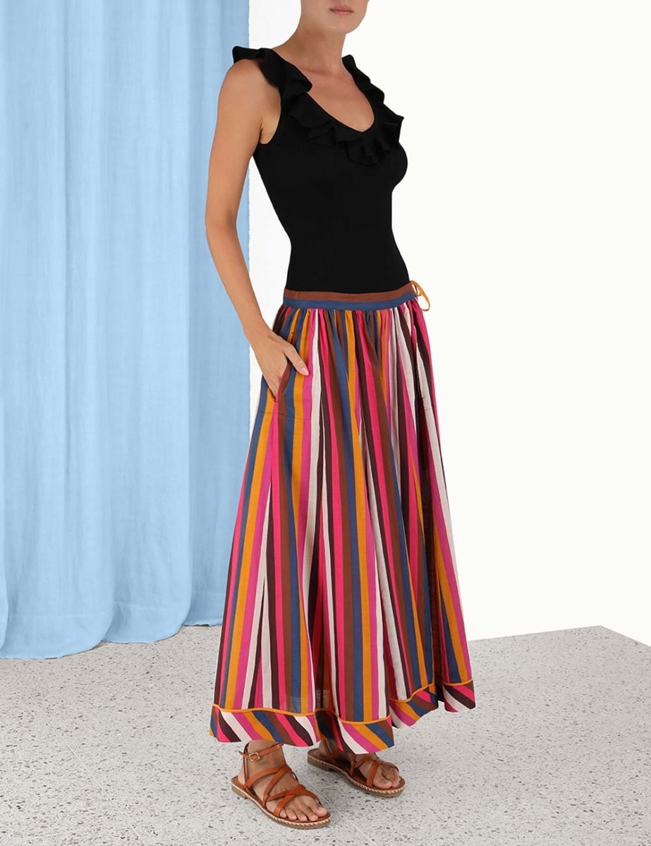 Devi V-Neck Frill Tank