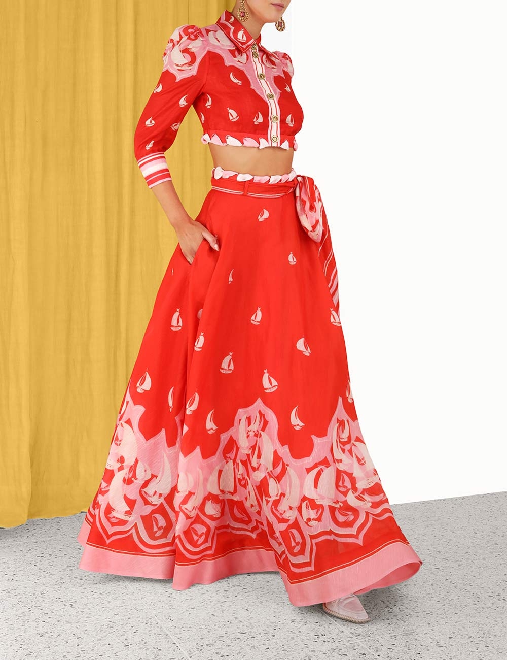 High Tide Eyelet Maxi Skirt