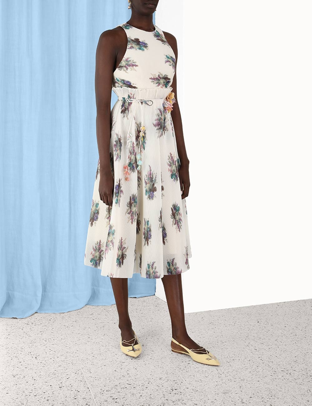 Floral Print Random Pleated Dress | vrealitybolivia.com