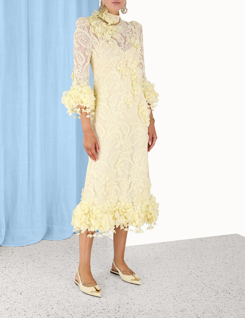 High Tide Lace Midi Dress