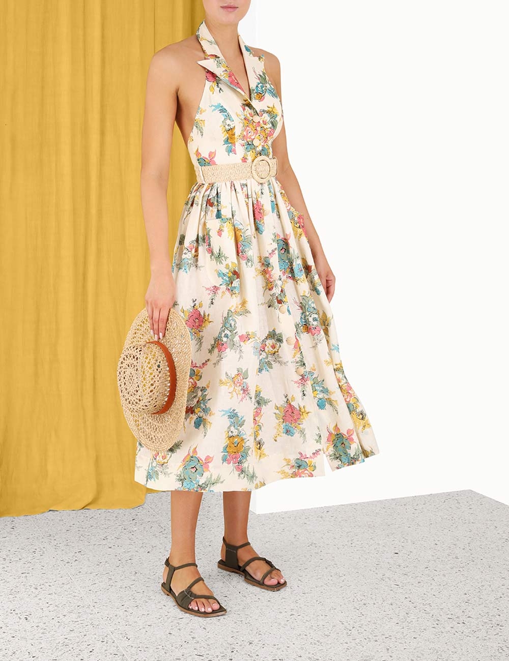 Clover Halter Shirt Dress
