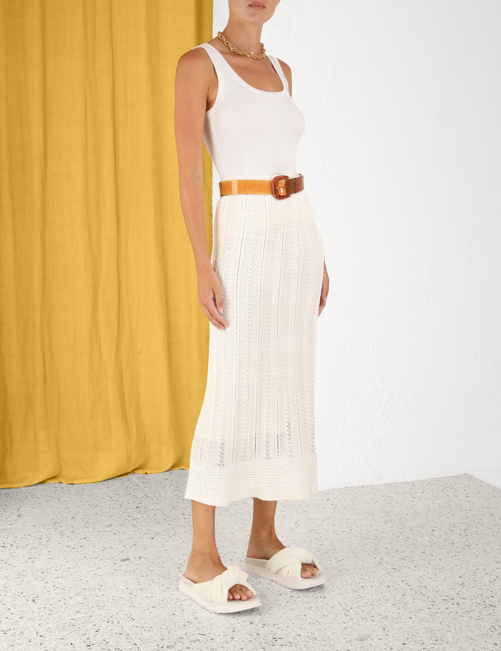 Wonderland Knit Midi Skirt