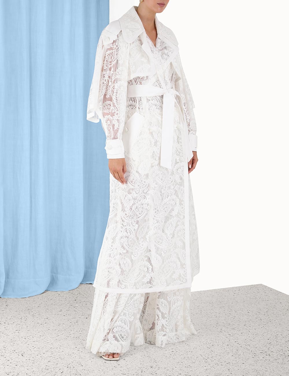 Wonderland Lace Trench Coat
