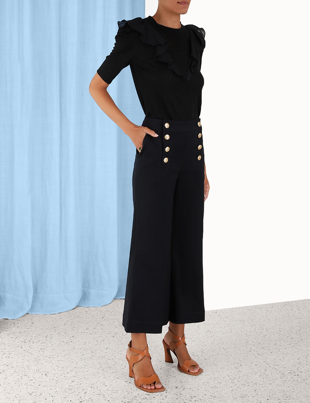 Tama Crop Sailor Pant