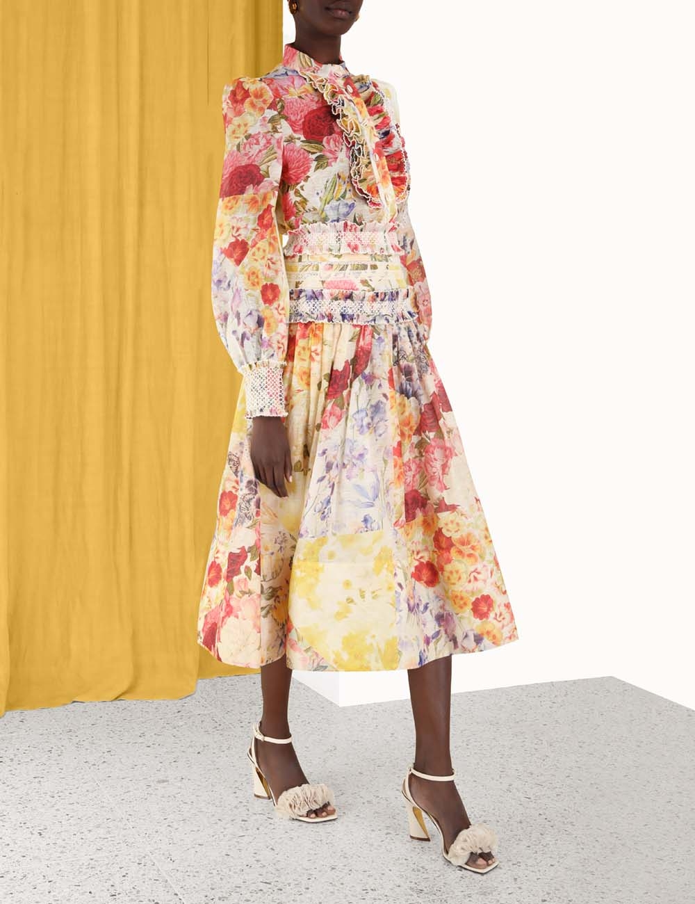 Wonderland Smocked Midi Skirt