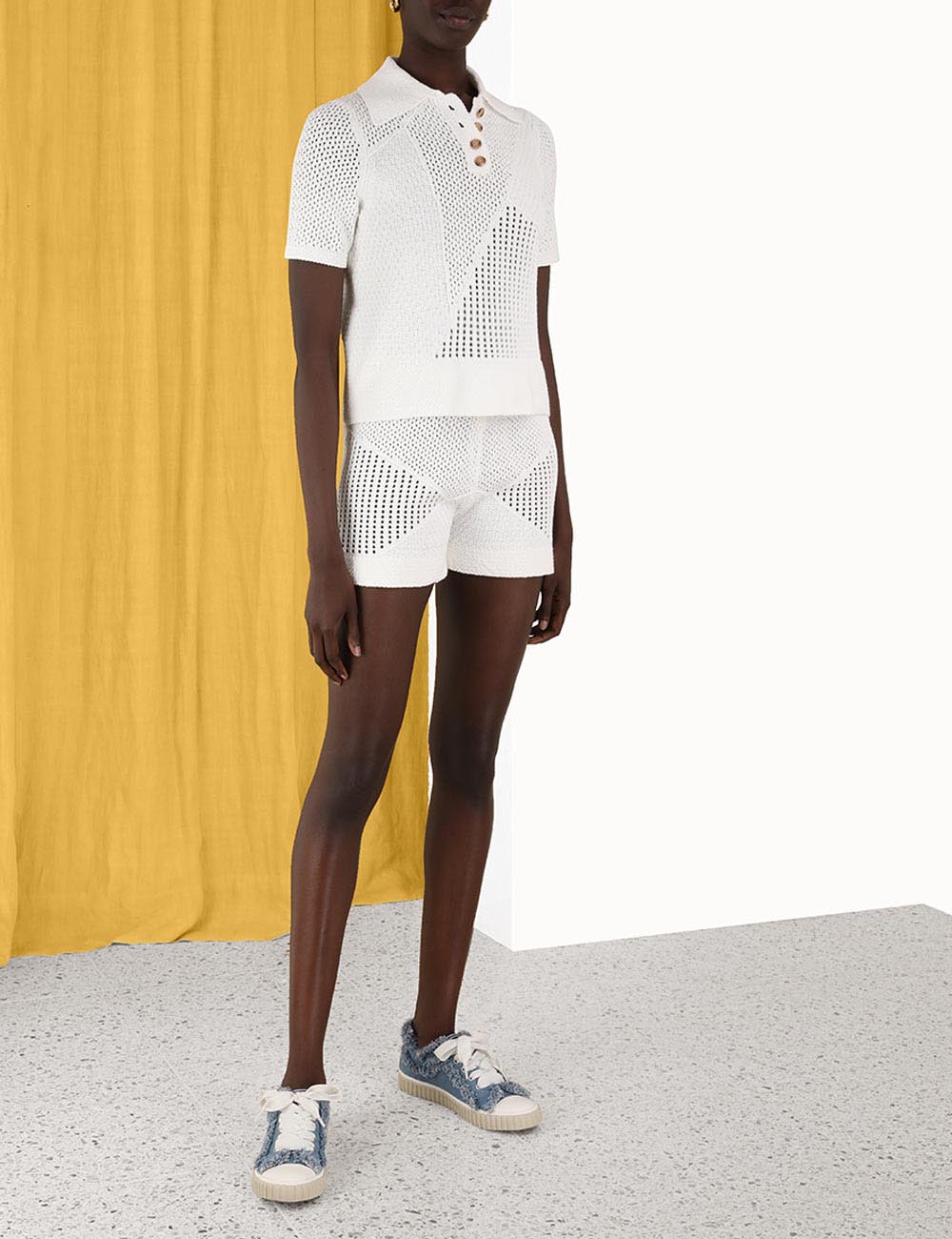 Raie Mesh Knit Shorts