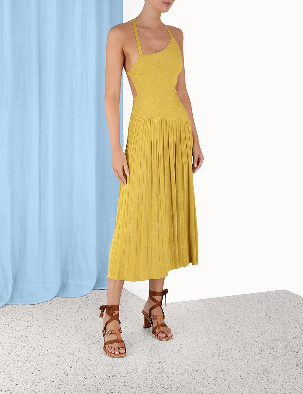 Devi Lurex Midi Dress
