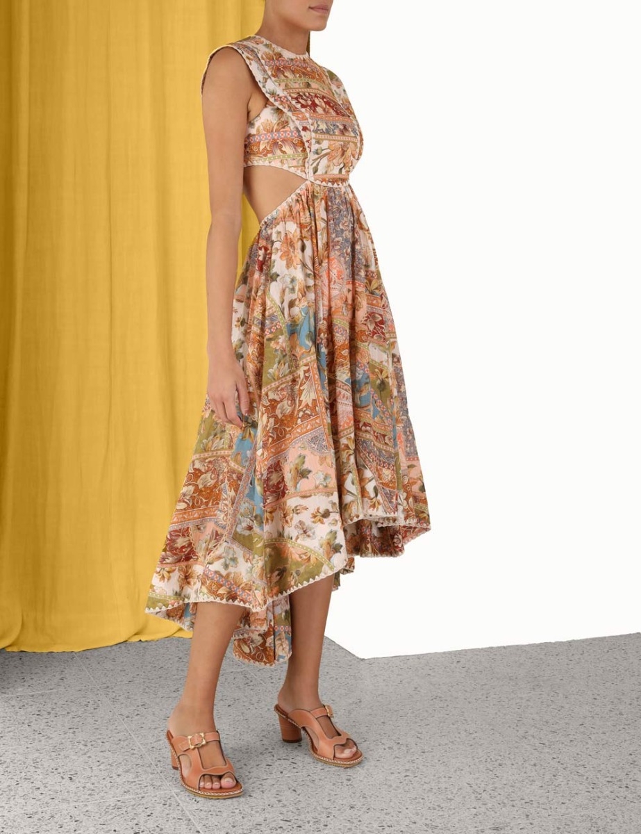 Chintz Asymmetric Dress