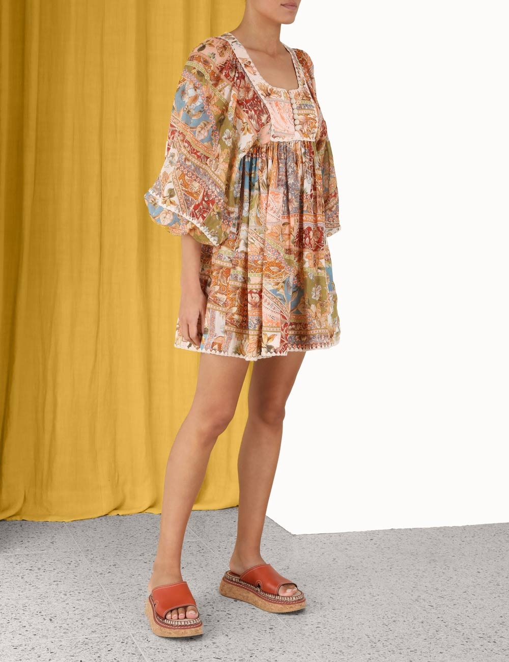 Chintz Billow Mini Dress