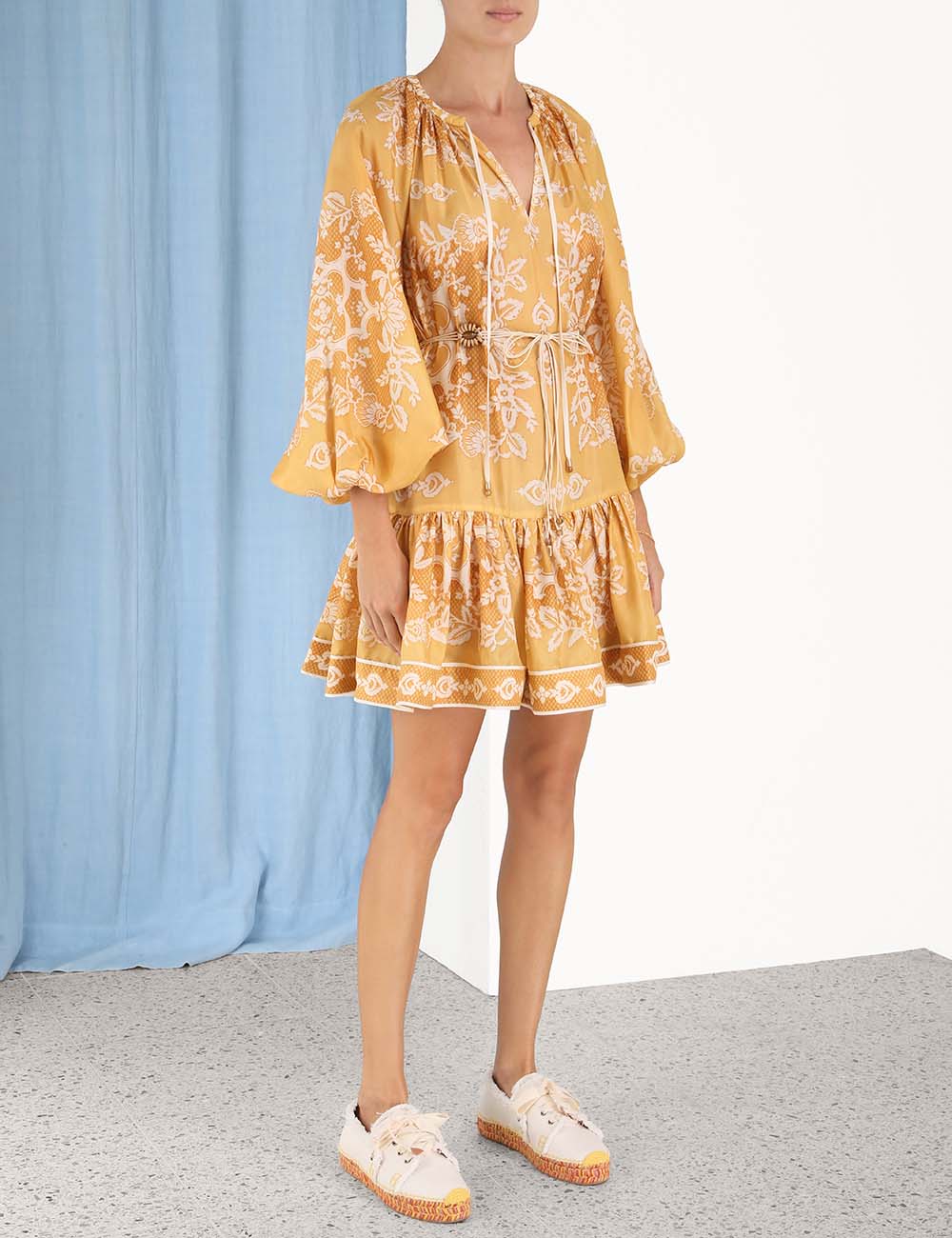 Raie Tiered Billow Mini Dress